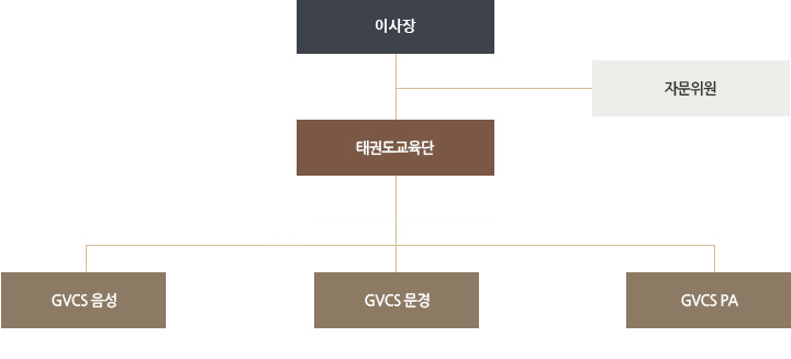 GVCS 태권도교육단 조직도